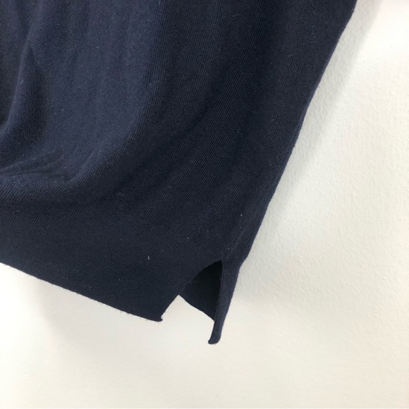 Tory Burch Dark Navy 100% Merino wool short sleeve sweater size xs - Picture 3 of 10